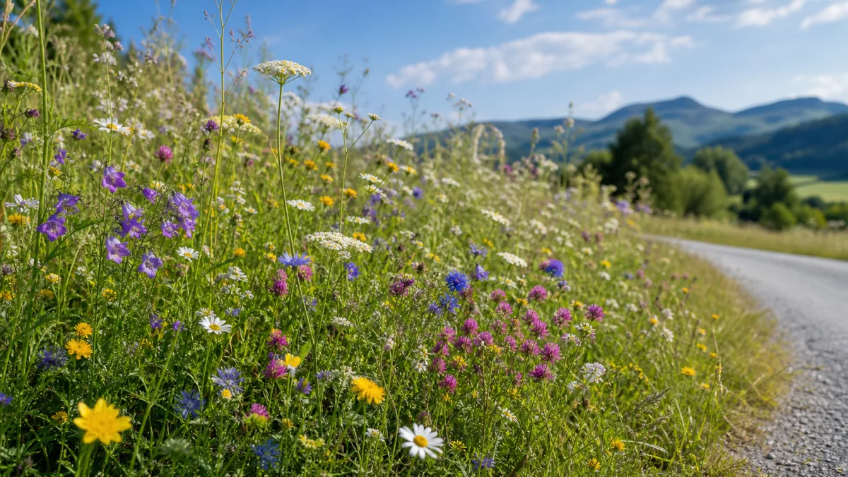 Fleurs pour talus et bords de chemin en floraison dans un jardin français