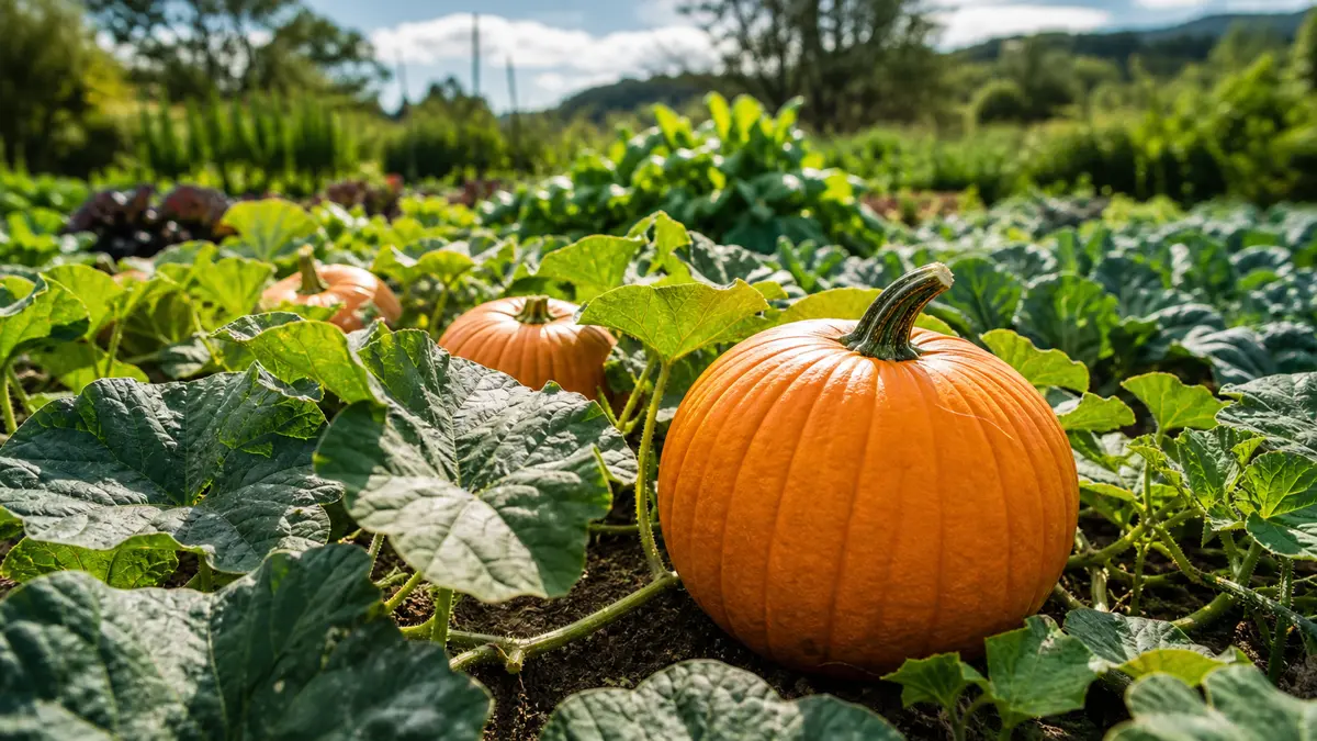 Courges dans un potager français