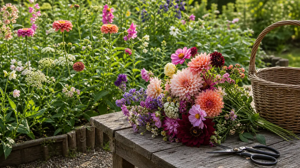 Fleurs à couper à partir de graines présenté comme guide de choix pour jardin français